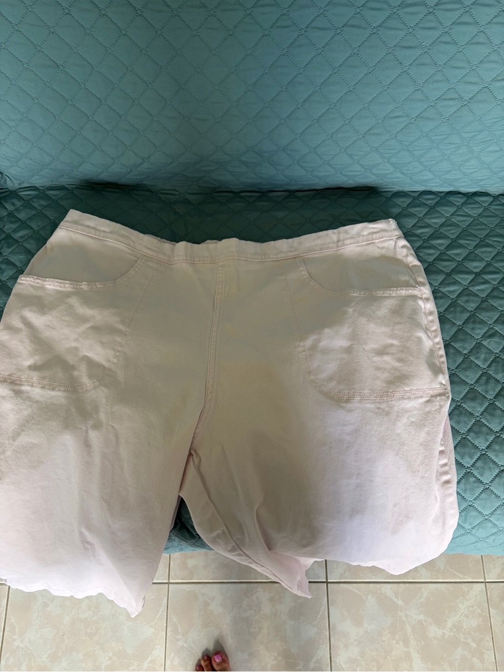 Just My Size Pale Pink Pull-On Capris - Picture 7 of 8